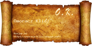 Omoracz Klió névjegykártya
